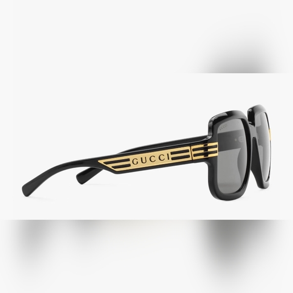 NEW UNISEX OVERSIZED SQUARE SUNGLASSES GG0979S 001 BLACK GUCCI EYEWEAR - Picture 10 of 11